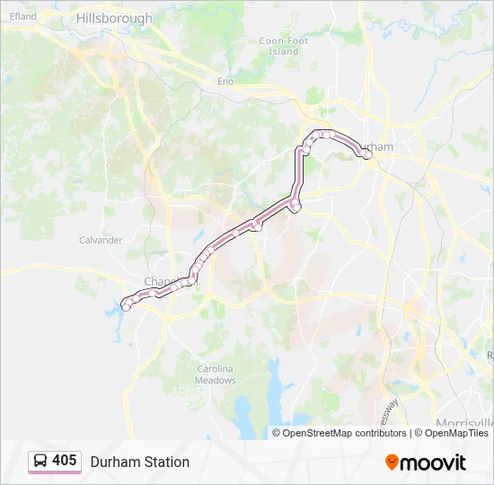 405 Bus Line Map