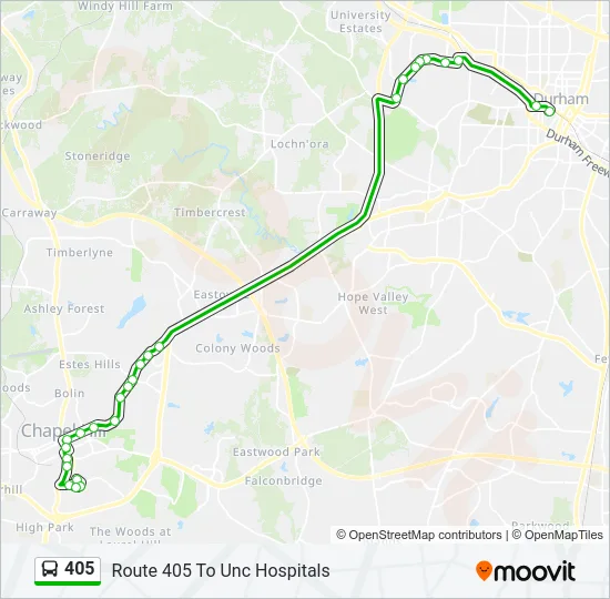 405 Bus Line Map