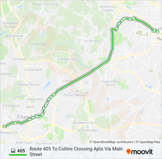 405 bus Line Map