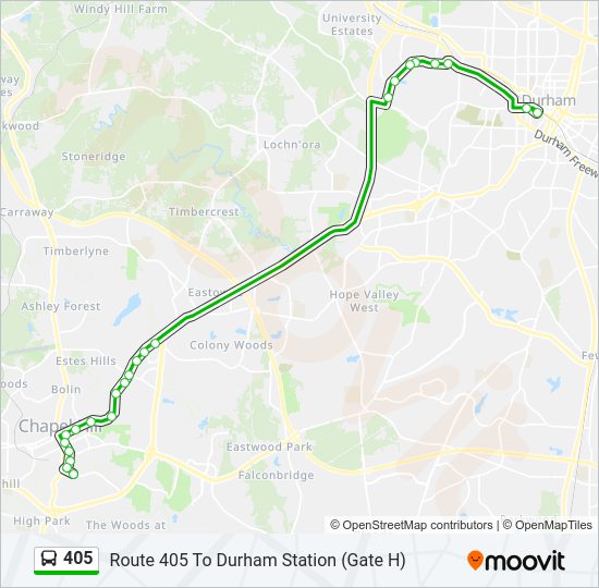 405 bus Line Map