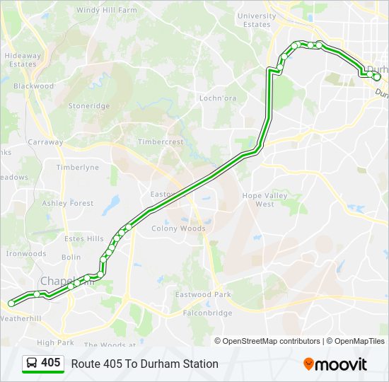 405 bus Line Map