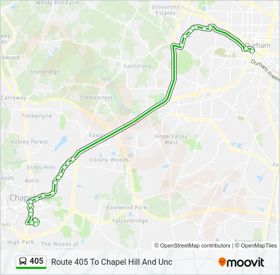 405 Bus Line Map