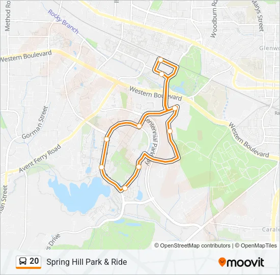 20 Bus Line Map