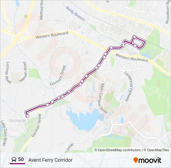 50 Bus Line Map