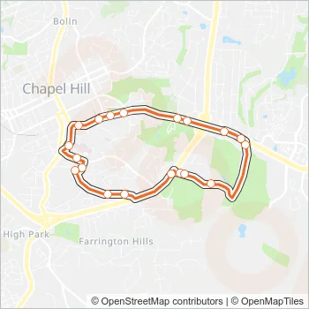 B Bus Line Map