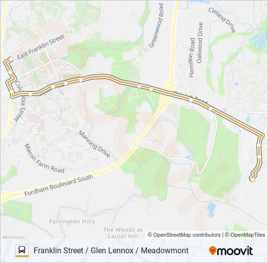 SAFE RIDE G bus Line Map