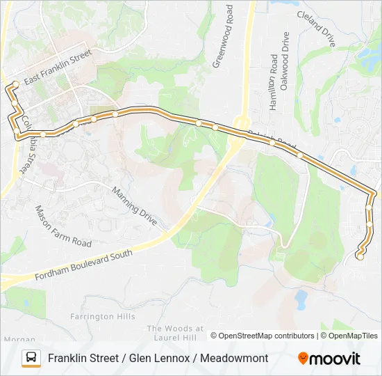 SAFE RIDE G Bus Line Map