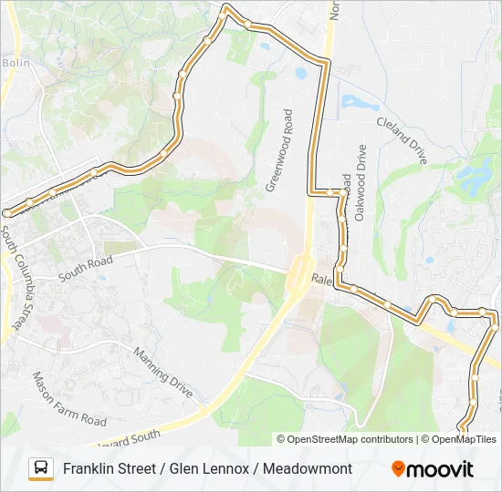 SAFE RIDE G Bus Line Map
