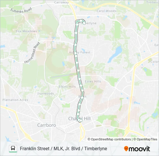 SAFE RIDE T Bus Line Map