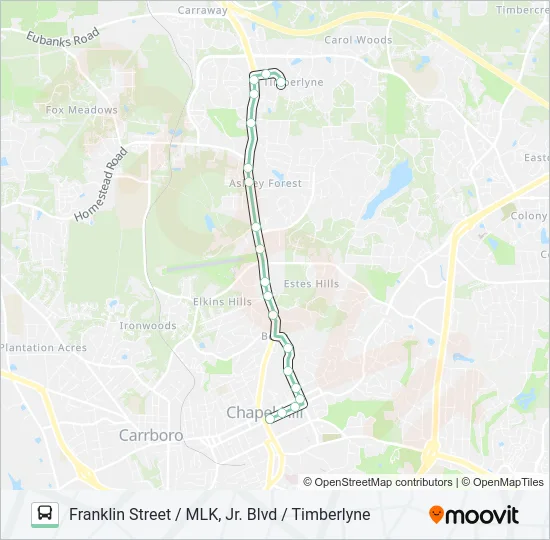 SAFE RIDE T Bus Line Map