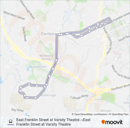 SAFE RIDE J Bus Line Map