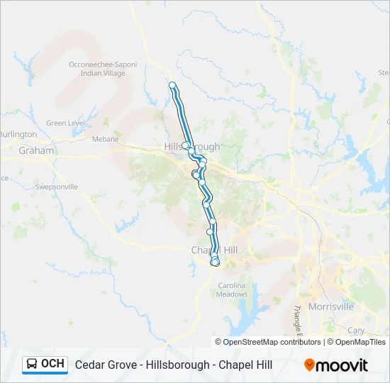 OCH Bus Line Map