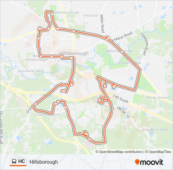 HC bus Line Map