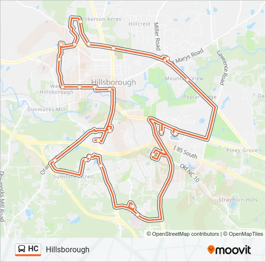 HC Bus Line Map