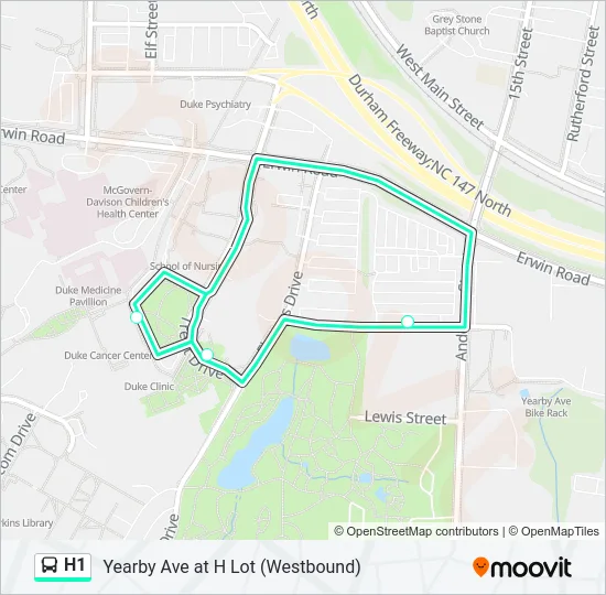 H1 Bus Line Map