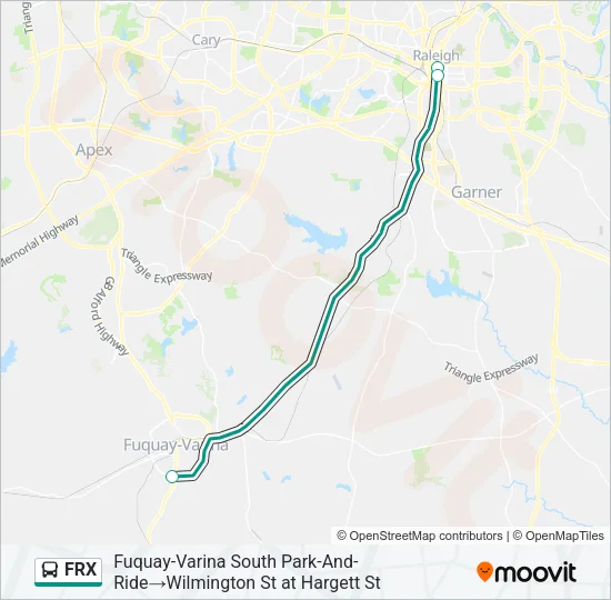 FRX Bus Line Map