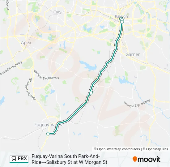 FRX Bus Line Map