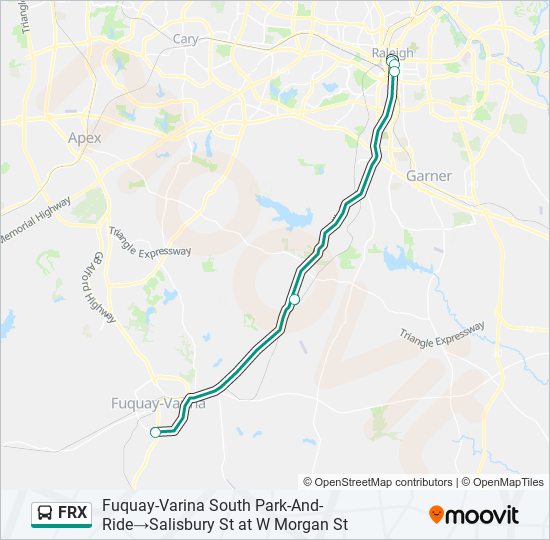FRX bus Line Map