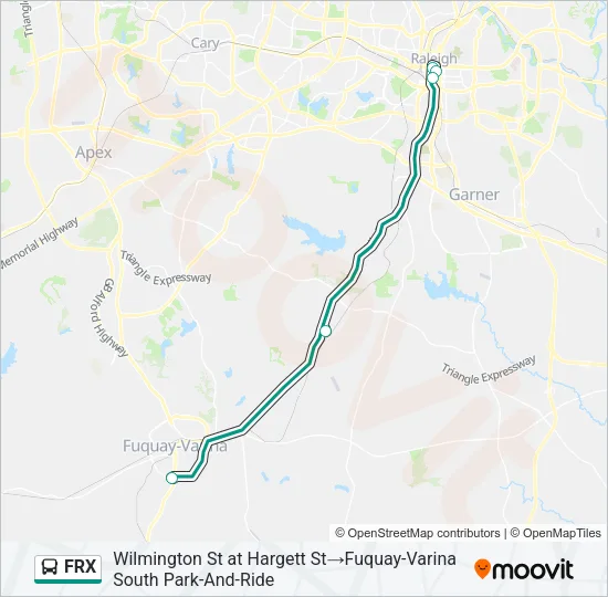 FRX Bus Line Map