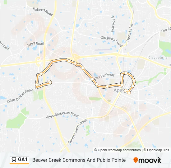 GA1 Bus Line Map