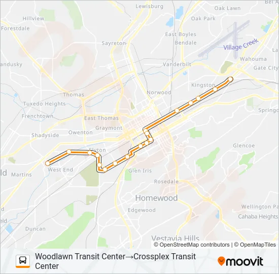 BX-BIRMINGHAM EX Bus Line Map