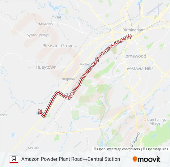 SOUTH BESSEMER Bus Line Map