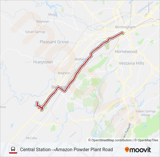 SOUTH BESSEMER Bus Line Map