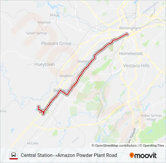 SOUTH BESSEMER Bus Line Map