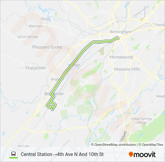 BESSEMER Bus Line Map
