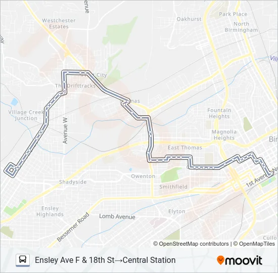 PRATT ENSLEY Bus Line Map