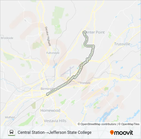 JEFF STATE Bus Line Map