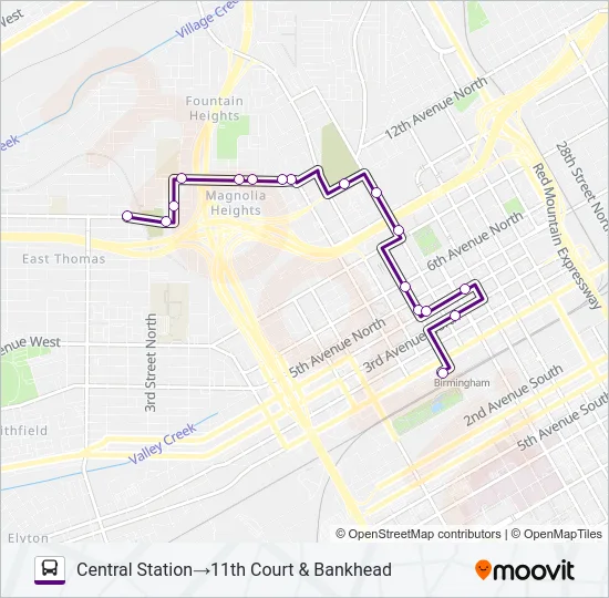 FOUNTAIN HEIGHTS Bus Line Map