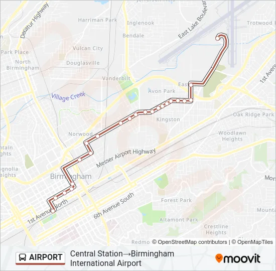 AIRPORT Bus Line Map