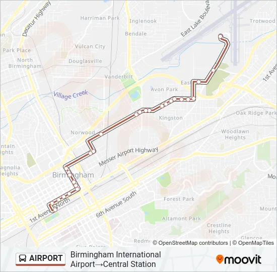 AIRPORT Bus Line Map