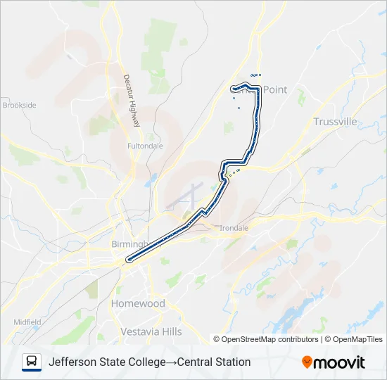 CENTERPOINT Bus Line Map