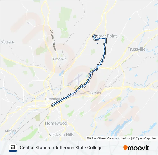 CENTERPOINT Bus Line Map