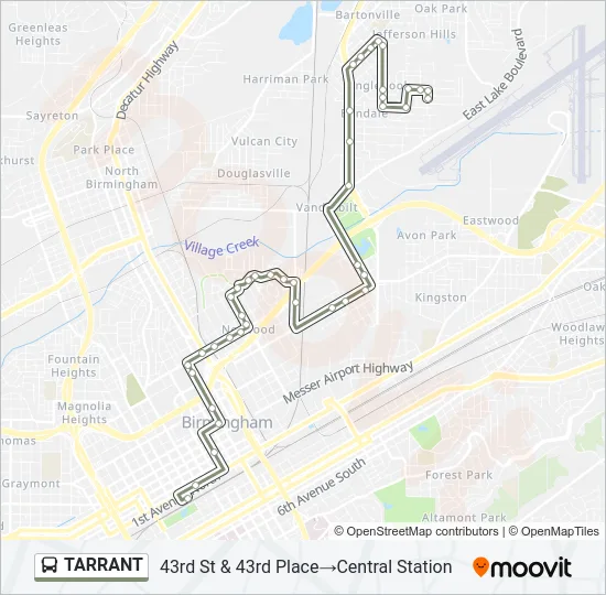 TARRANT Bus Line Map