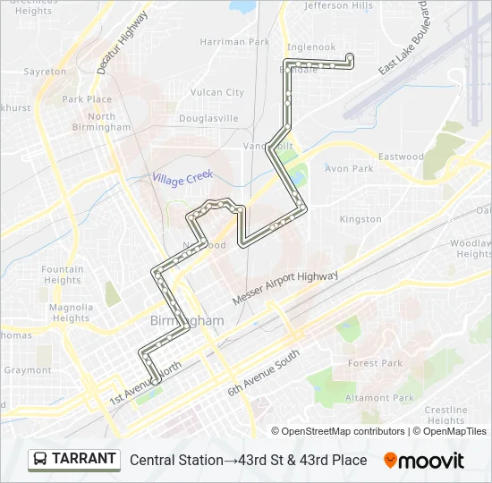TARRANT Bus Line Map