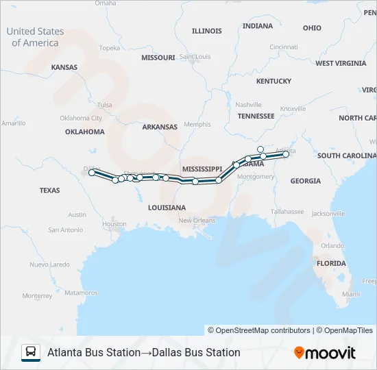 GREYHOUND US0604 Bus Line Map