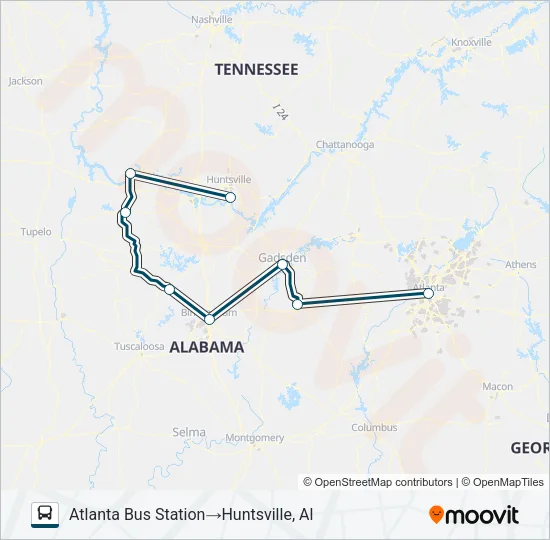GREYHOUND US0622S Bus Line Map