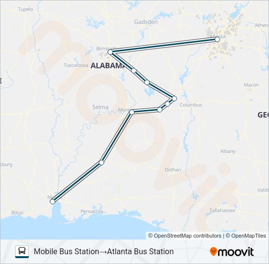 GREYHOUND US0624S Bus Line Map