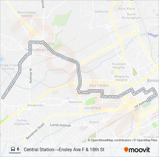 6 Bus Line Map
