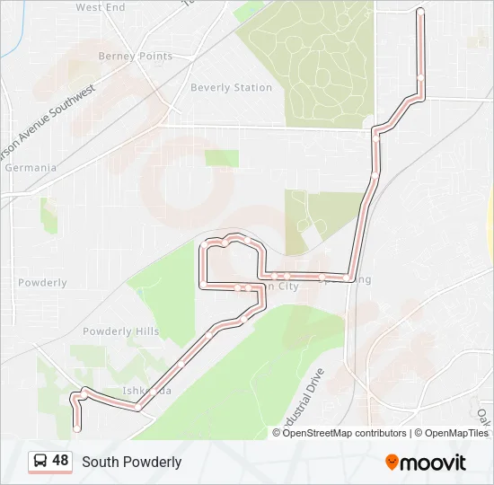 48 Bus Line Map
