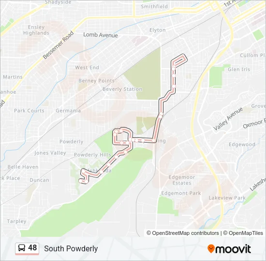 48 Bus Line Map