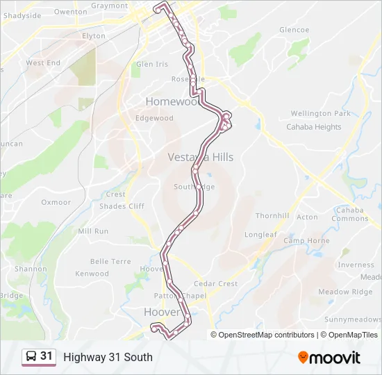 31 Bus Line Map