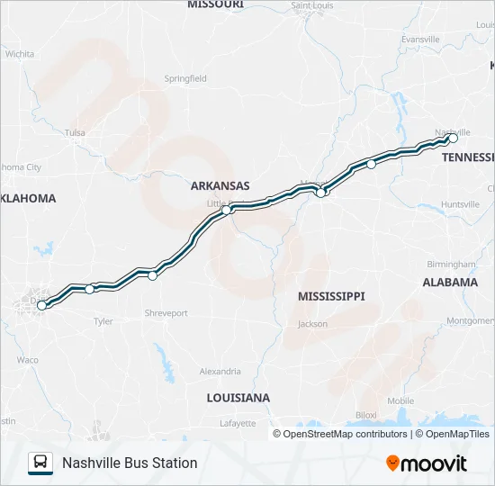 GREYHOUND US0601 Bus Line Map