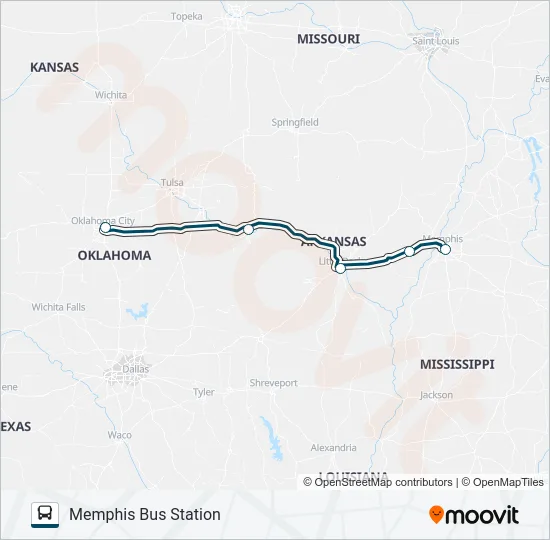 GREYHOUND US1148 Bus Line Map