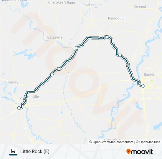 GREYHOUND US1150S Bus Line Map