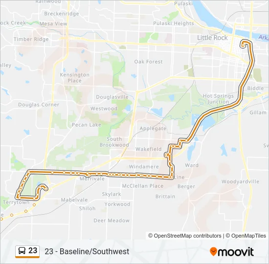 23 Bus Line Map