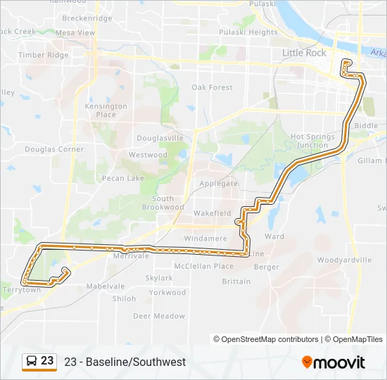 23 Bus Line Map